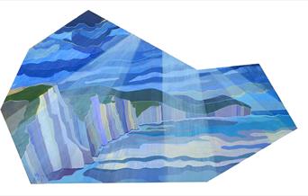 Abstract paintings depicting landscapes in Sussex