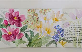 Illustrated page of garden journal