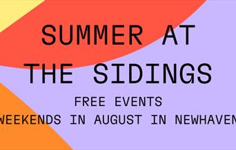 Colourful poster promoting summer activities