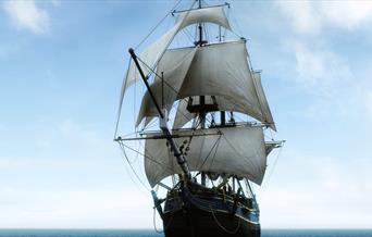 Sailing ship at sea
