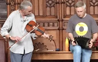 Folk musicians Andy Turner and Mat Green