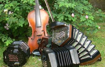Selection musical instruments for playing folk music