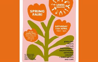 Spring poster design for Lewes Creatives