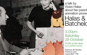 Animation pioneers Halas & Batchelor with 2 cartoon pigs!