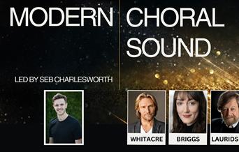 Photos of choral composers and conductor.