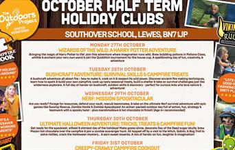 Poster for holiday camp activities