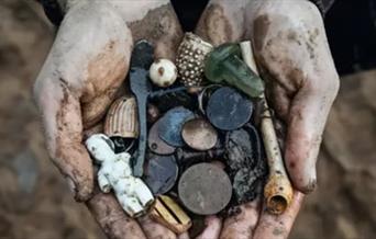 Handful of historical bits found in the mud by the River Thames