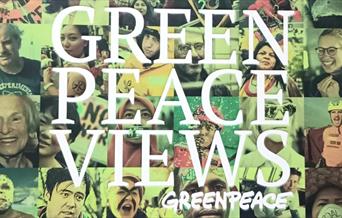 Poster for Green Peace featuring lots of members portrayed in old photographs