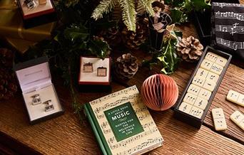 Festive gifts with Christmas decorations
