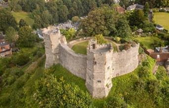 Lewes Castle from the air