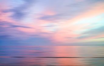 Sky reflected in the sea image