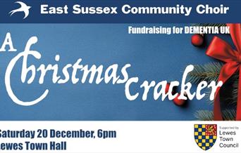 Event details with logo and festive wreath