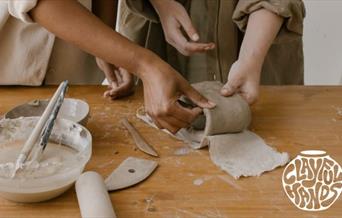 Clay mug in the making