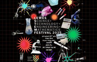 Poster with images related to scientific experiments