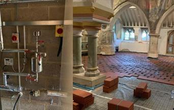 Interior Berwick Church - heating system