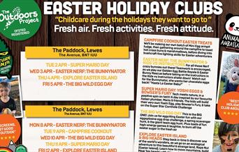 poster featuring Easter Holiday activities