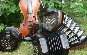 Squeeze box musical instruments

