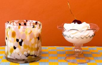 Handmade aromatherapy candle and desert!