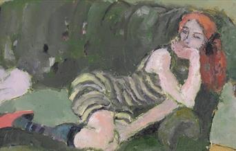 painting of reclining woman
