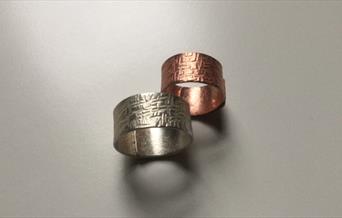 Individually designed, textured rings