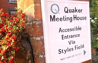 Sign showing entrance to Quaker Meeting House