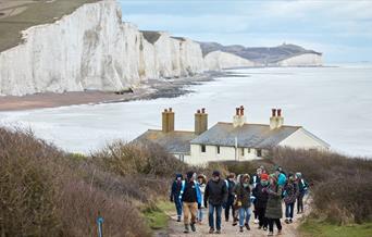 Walkers on the coast path