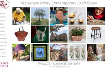 compilation of photographs of Sussex Guild craft makers and Michelham Priory