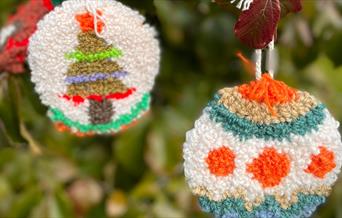 Tufted Christmas decorations