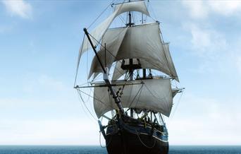 Sailing ship at sea