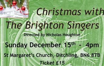 Poster with festive decoration for choir event