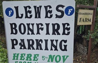 Sign with information of event