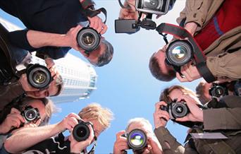 Circle of photographers