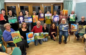 Artists with their work in Kingston, Lewes