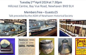 Poster with images of historic objects from the museum
