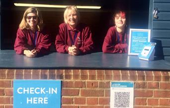 Staff ready to welcome visitors at Raystede