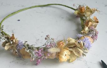 Dried flower crown