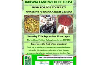 Poster for event featuring foraged foods