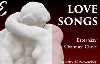 Sculpture of The Kiss with concert details