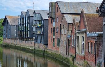 Lewes buildings along the Ouse
