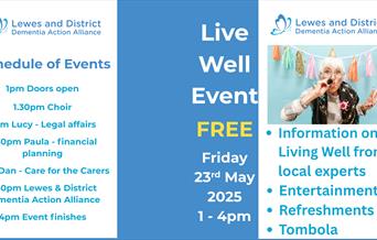 Poster with details of event