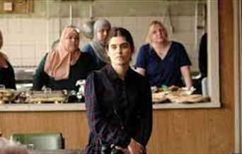 Film scene in a canteen