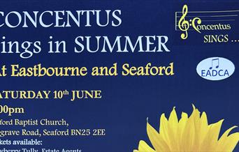 Poster for Concentus concert in Seaford