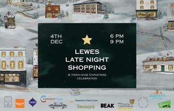 Map of Lewes town centre with details of event