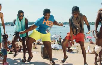 Still from Shabu documentary showing young men dancing