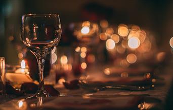 Candlelit table setting