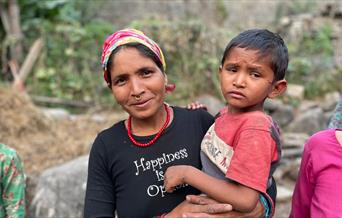 Nepalese mother and son
