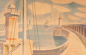 Ravilious image - Newhaven harbour