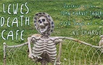 Skeleton on a bench