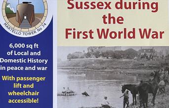 Museum poster with photo from WW1