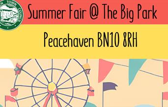 Illustration showing big wheel and bunting to promote the Fair